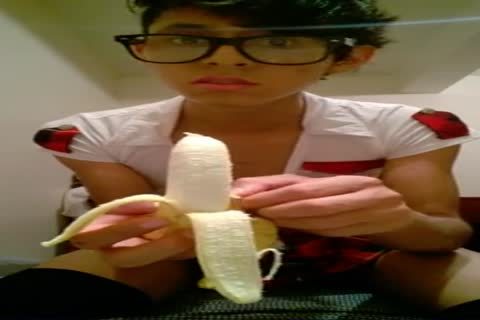 wild teen Eat A Banana