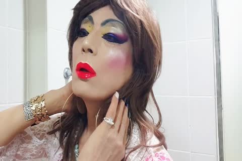 tranny Niclo After Makeup Masturbation4