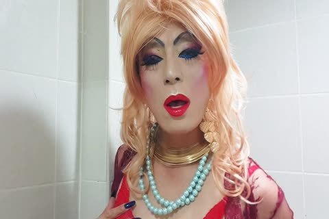 Sissy sleazy Makeup Masturbation
