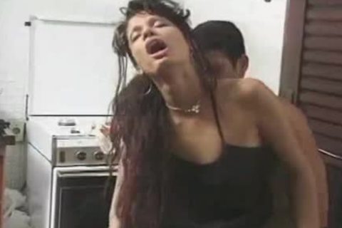 A beautiful this babemale copulates In The Kitchen