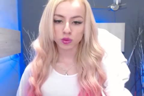 blond Seductive shelady Shows Off And jerk off Her large penis