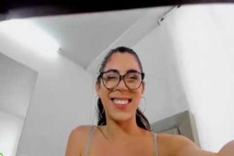TS Cums In mouth Followed By Second sperm Fountain