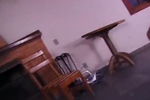 blond Ladyboy With A Hard ramrod plows guy's a-hole On The Floor
