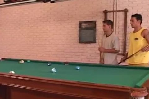 slutty latin chick shemale bonks slutty chap On The Pool Table And slutty another 10-Pounder At The Same Time