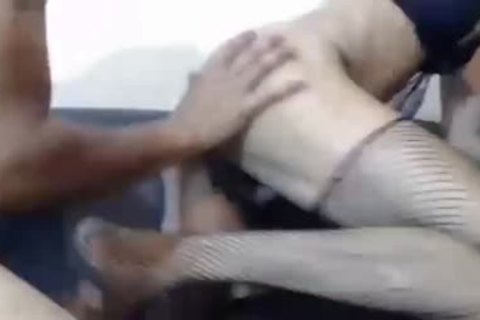 pair tranny loves engulfing And fucking