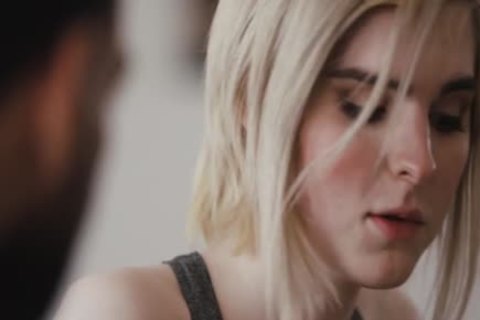 TS Ella Kissed And Gently Grabs The cock Of Her Ex-stepdad Ricky