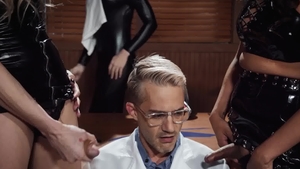 Trans Angels - Gagging along with american Lena Moon in office