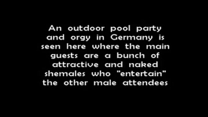 Outdoor t-girl Pool Party