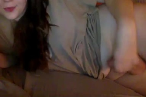 chubby shemale girl Tugs Her penis