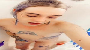 horny girl naked Taking A Shower