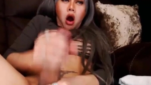 Trans beauty With large schlongs Enjoys Her Masturbation