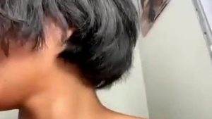 skinny ebon legal age teenager ladyboy With large tits dildos booty On cam