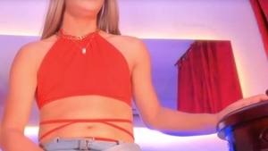 shemale Masturbating Massively Her gigantic penis