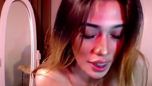 Skinny oriental ladyboy With large tits Wanks On webcam