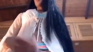 sleazy shelady latina Strokes Her Shecock