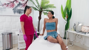 Trans Angels: Tall Trans Queen Plays with Big Natural Boobs